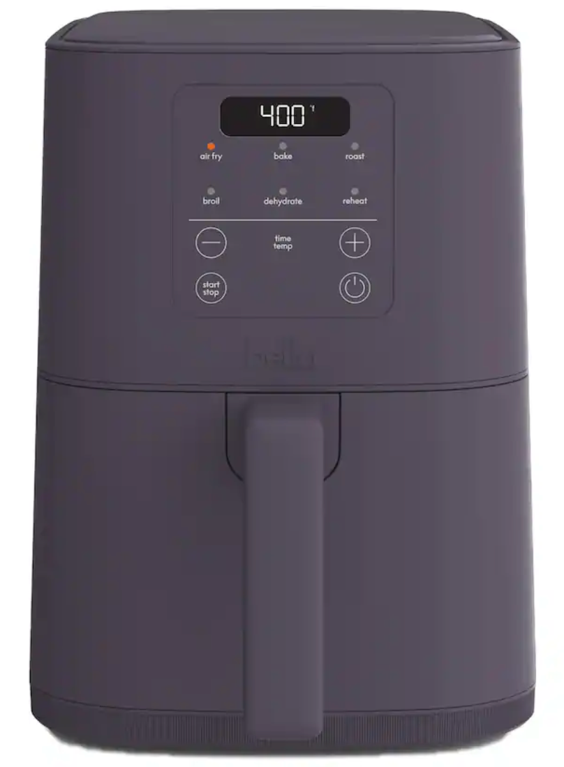 Bella - Fits-anywhere Kitchenware: 4-qt. Slim Air Fryer - Plum