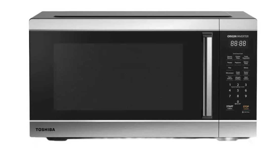 This Toshiba stainless steel microwave oven is a 2.2 2.2 Cu. ft.