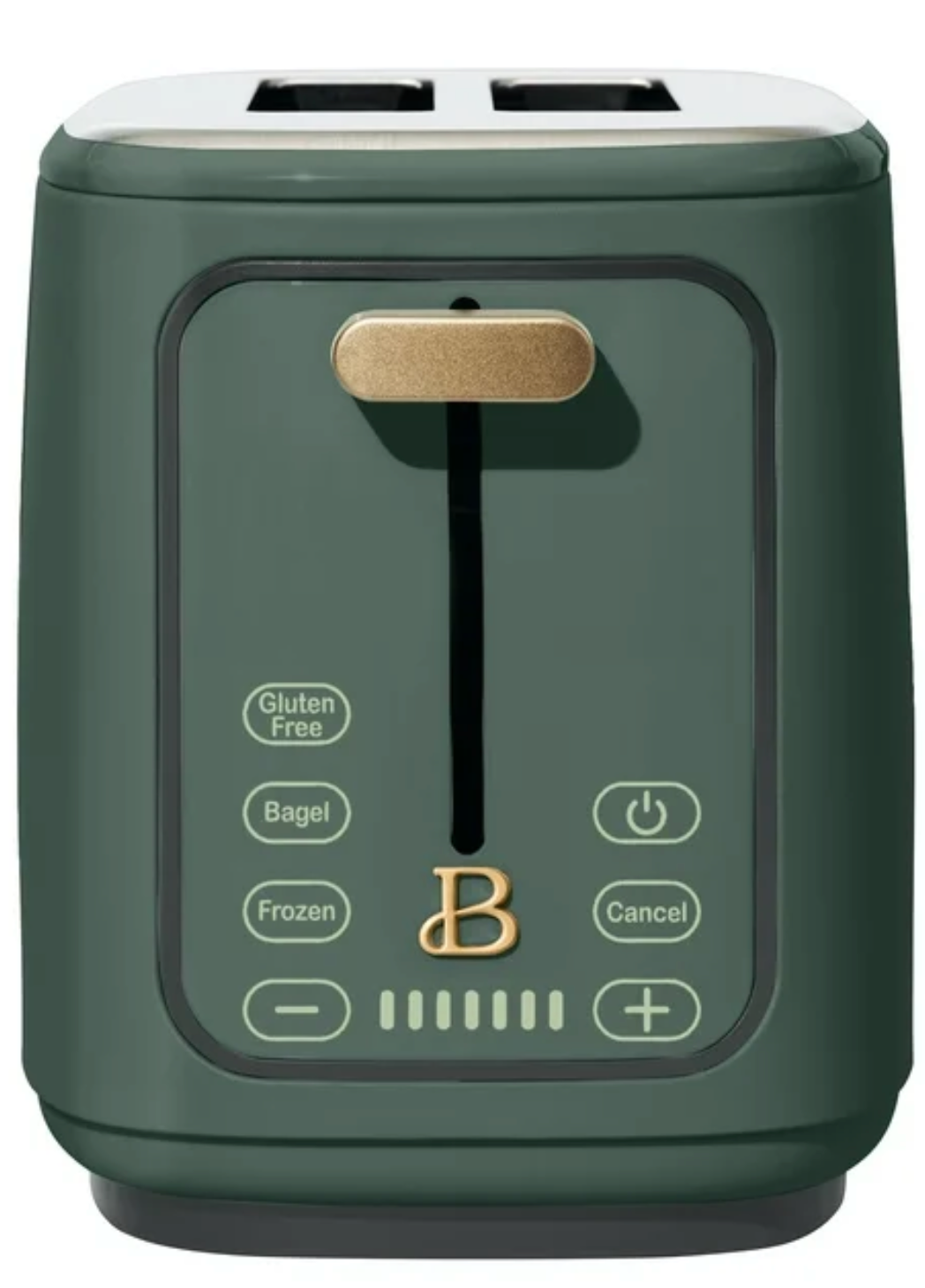 Beautiful 2 Slice Toaster with Touch-Activated Display, Thyme Green by Drew Barrymore