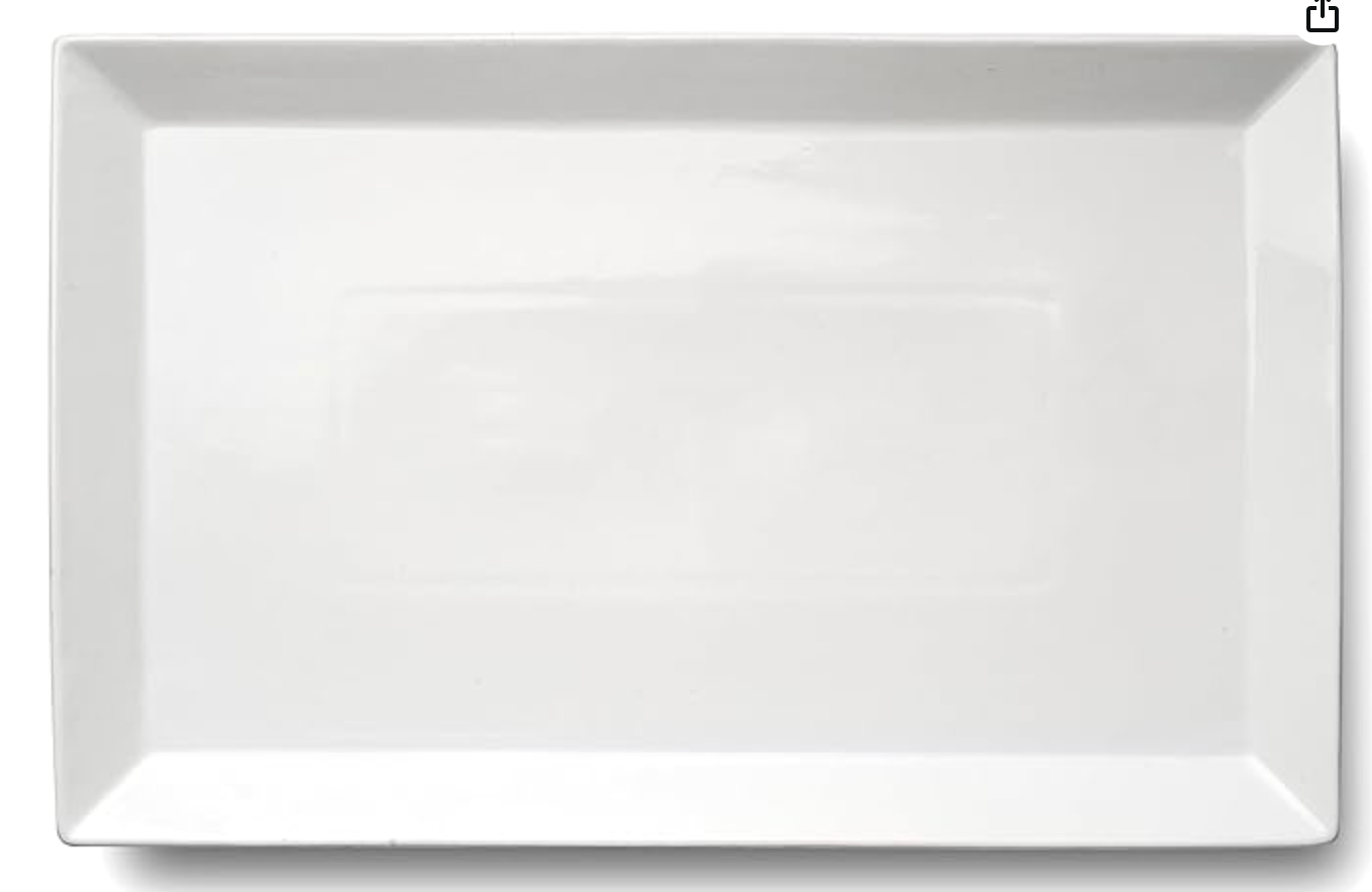 MIECOO Large Serving Platter, 18.5" x 11.5" White Serving Tray, Rectangular Porcelain Plate for Party, Wedding, Birthday, Entertaining, Food, Appetizer, Fruit, Sushi, Dessert