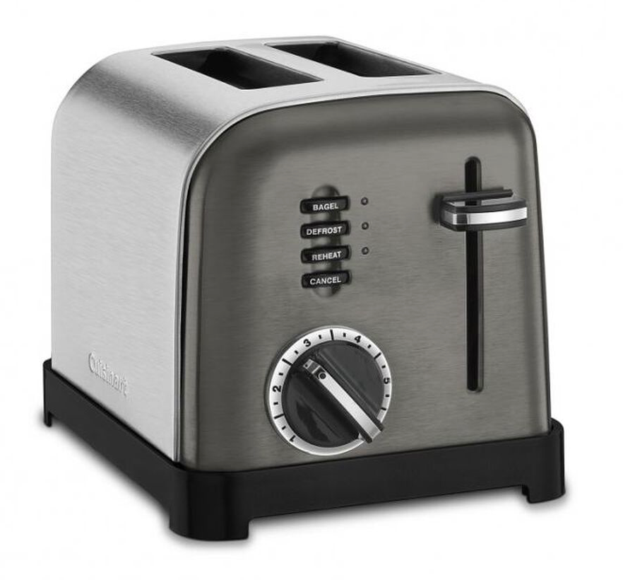Cuisinart CPT-160BKS 2-Slice Metal Classic Toaster, Stainless Steel/Black