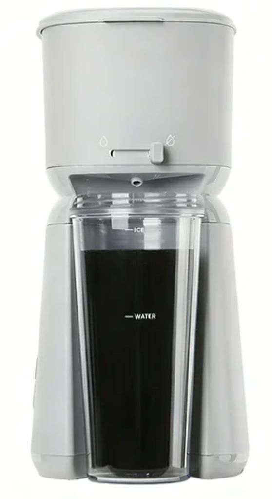 Mainstays Single Serve Iced Coffee Maker, Soft Silver