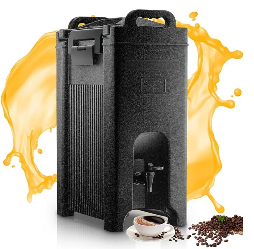 Insulated Beverage Dispenser 5 Gal, Commercial Hot/Cold Drink Dispenser for Coffee Shop, Large Parties, Church Gatherings, Camping, Heavy Duty Beverage Cooler with Faucet for Outdoor (No Electricity)