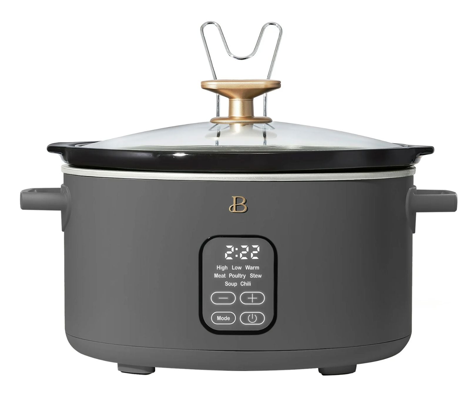 Beautiful 6 Qt Programmable Slow Cooker, Oyster Grey by Drew Barrymore