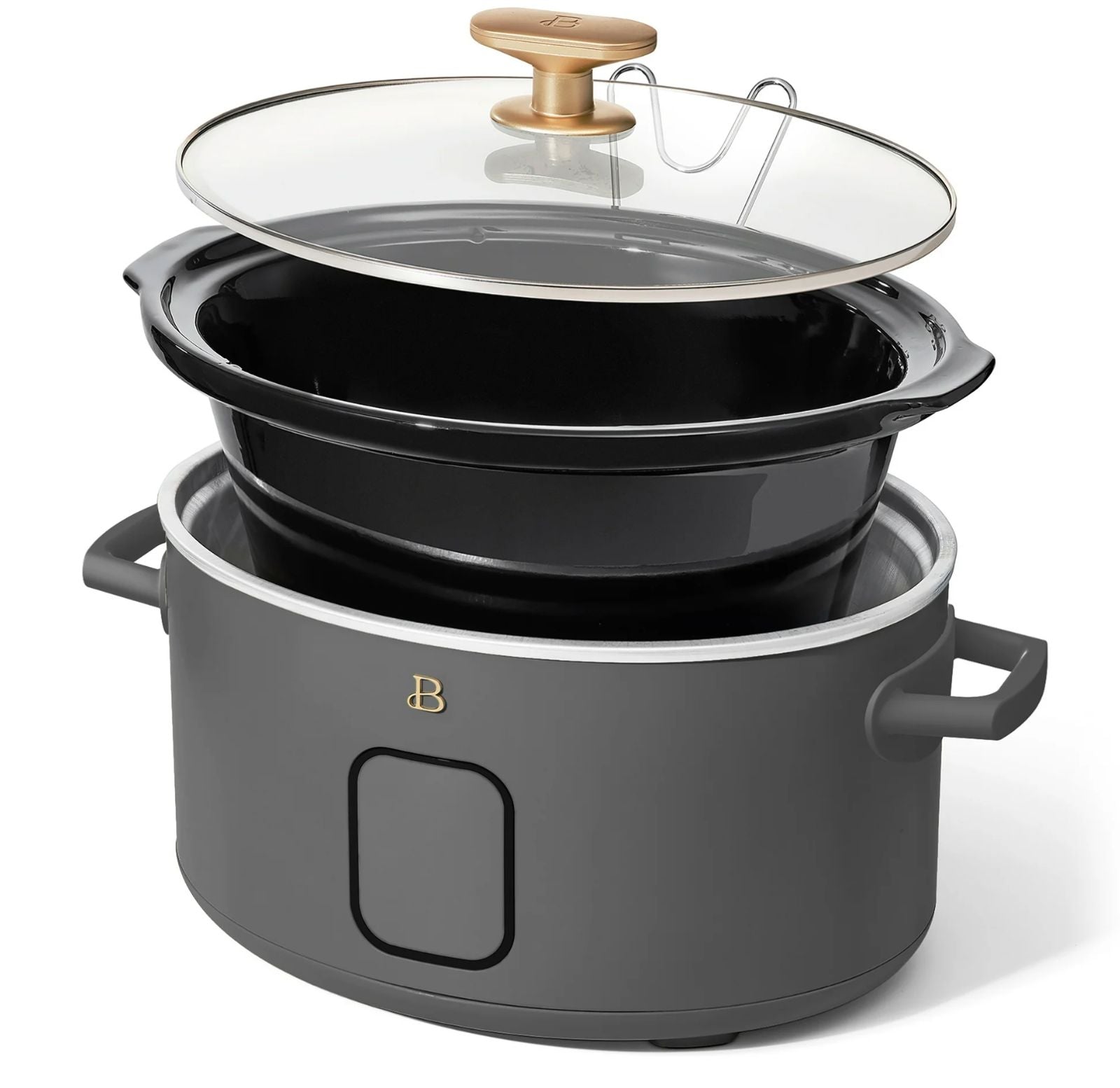 Beautiful 6 Qt Programmable Slow Cooker, Oyster Grey by Drew Barrymore