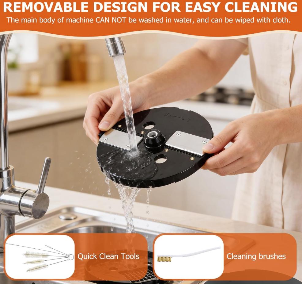 5-In-1 Electric Vegetable Chopper, Commercial Vegetable Slicer Food Processor Veggie Food Dicer with Slicing Shredding Striping for Onion Potato Cabbage Fruit Cutter Home Use