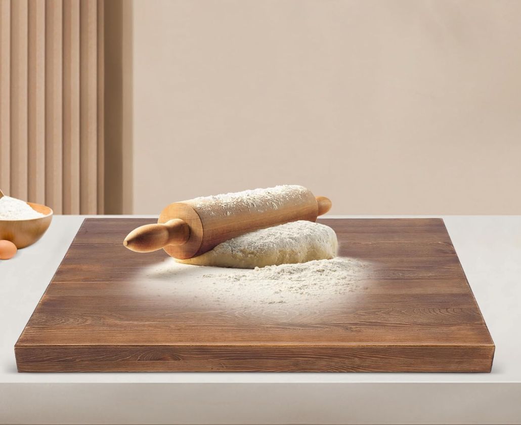 30"X22" Noodle Board For Gas Stovetop, Noodle Board Stove Cover, Stove Top Cover, Noodle Board Stove Covers With Built-In Handles, Durable Extra Thick Pine Wood
