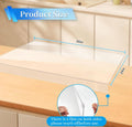 Renyqatt Large Acrylic Cutting Board with Counter Lip, 36 x 24 Inch Clear Cutting Board for Kitchen Countertop, Non Slip Protector Cover Shatter Resistant for Home Restaurant Kitchen Sink Stove