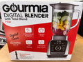 Gourmia Digital Blender with 8 Total Blend Programs, 4 Speeds & Round-Plated Tam