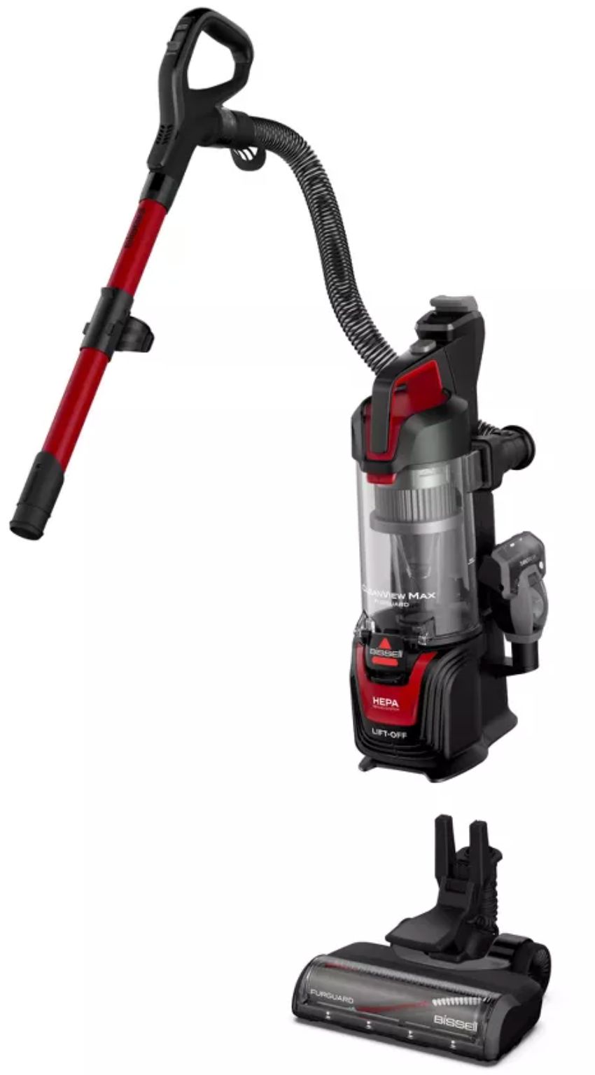 BISSELL CleanView Max FurGuard LiftOff Pet Hair Pick-Up Vacuum Cleaner 4243 25' 11.7" Black