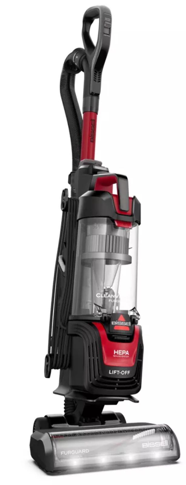 BISSELL CleanView Max FurGuard LiftOff Pet Hair Pick-Up Vacuum Cleaner 4243 25' 11.7" Black