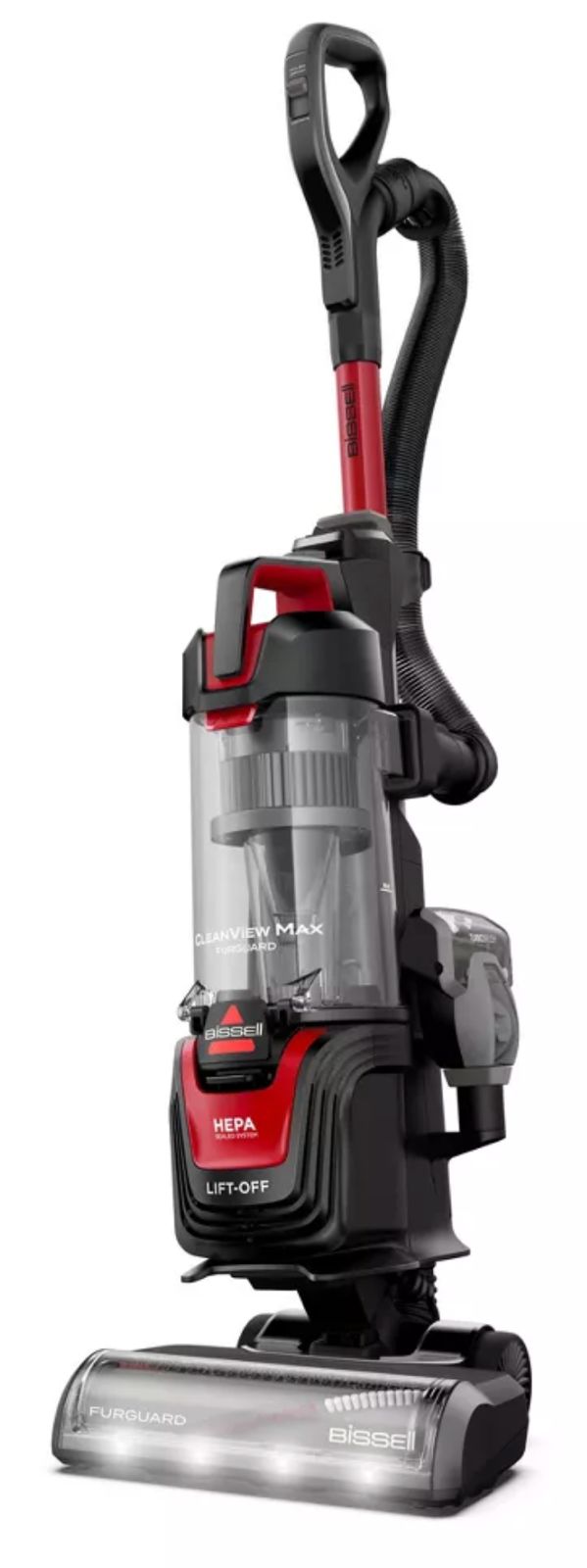BISSELL CleanView Max FurGuard LiftOff Pet Hair Pick-Up Vacuum Cleaner 4243 25' 11.7" Black