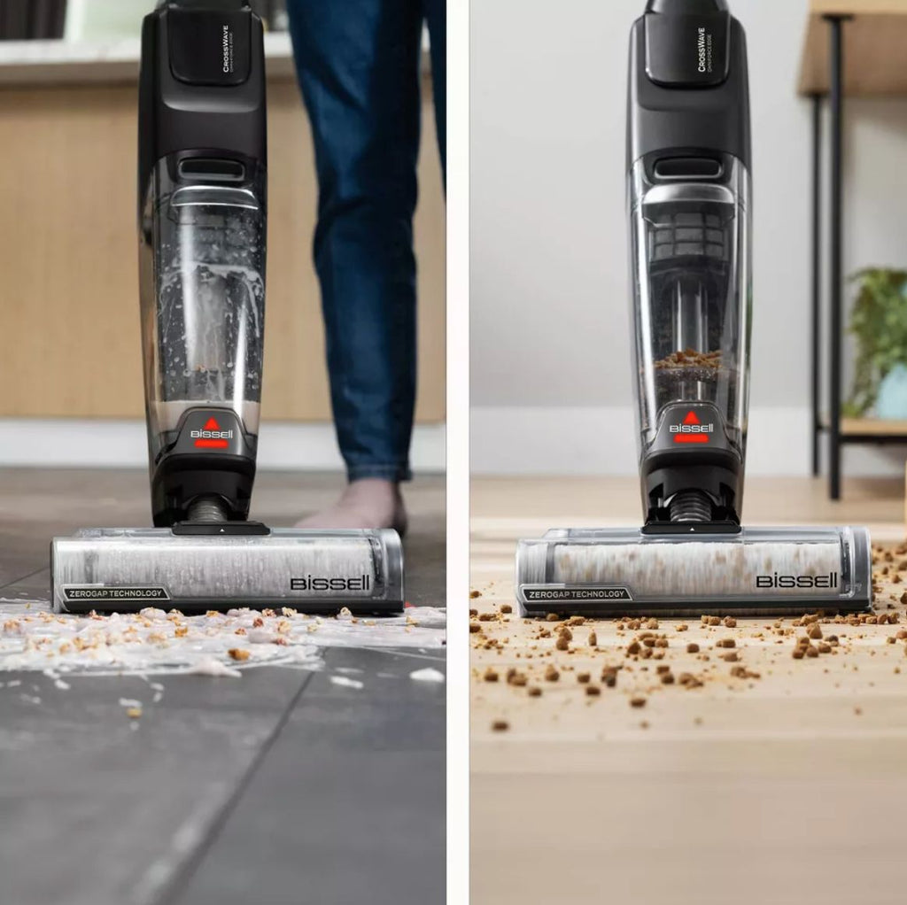 BISSELL CrossWave Omniforce Edge Wet Dry Vacuum 3930 12" Cleaning Path Black: Cordless, Pet Hair Pick Up, Self-Cleaning, 30 Min Run Time