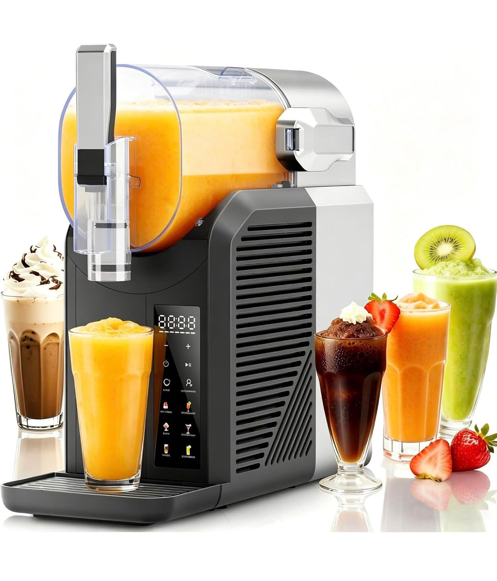 Slushie Machine, 2L/68oz Frozen Drink Maker & Margarita Machine with 6 Presets and LED Display, No Ice Needed Slushy Machine for Home & Party