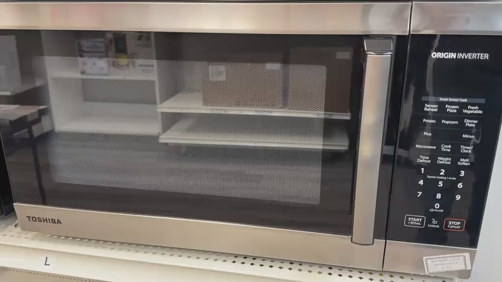 This Toshiba stainless steel microwave oven is a 2.2 2.2 Cu. ft.